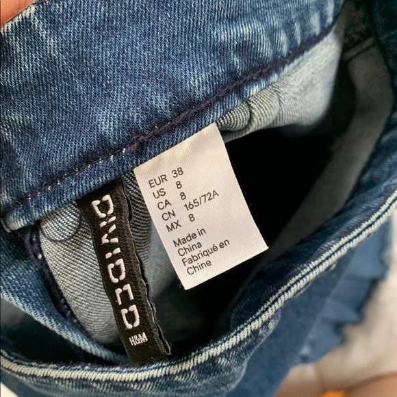 Frayed Denim Flounce Mini Skirt - Picture 6 of 6